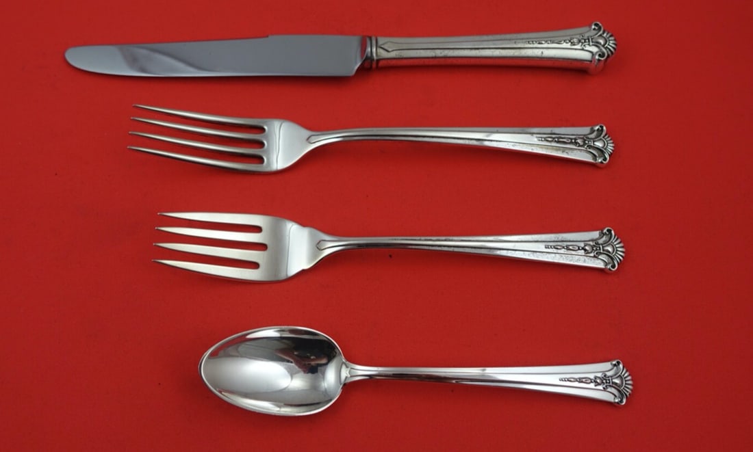 Kirk-Stieff Worthington Severn Sterling Silver 4-Piece Set: Kirk-Stieff Worthington Severn Sterling Silver 4-Piece Set This exquisite 4-piece setting in the Worthington pattern, also known as Severn, is crafted from high-quality sterling silver by Kirk-Stieff.