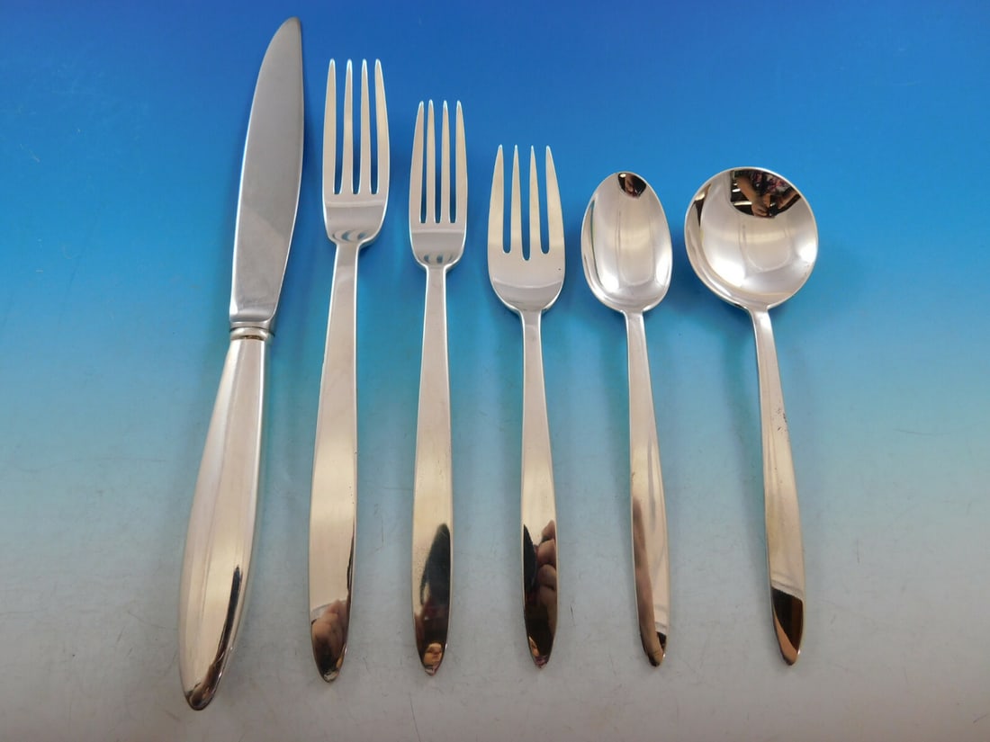 Reed & Barton Sonata Sterling Silver Flatware Set 38 pcs Service for 6 Rare: Reed & Barton Sonata Sterling Silver Flatware Set 38 pcs Service for 6 Rare Discover the elegance of the Sonata by Reed & Barton Sterling Silver Flatware Set, a rare and timeless collection from the 1