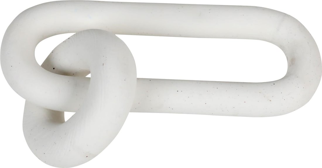 New Catina Chain Link Decorative Stoneware 1.50H 17W 6D: New Catina Chain Link Decorative Stoneware 1.50H 17W 6D Introducing the Decorative Catina Chain Link, a stunning piece crafted from high-quality stoneware. This unique chain link features a sleek desi