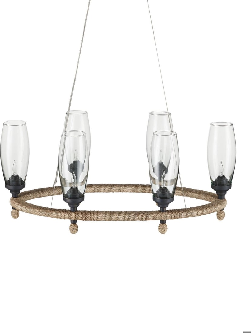 Currey Hightider Coastal Chandelier Dimmable 6 Bulb Clear Finish: Currey Hightider Coastal Chandelier Dimmable 6 Bulb Clear Finish This Stylish and Versatile Hightider Ceiling Light combines modern design with a coastal aesthetic, making it a stunning addition to an