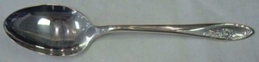 Towle Sculptured Rose Sterling Silver Serving Spoon 8.5": Towle Sculptured Rose Sterling Silver Serving Spoon 8.5" This exquisite serving spoon features the elegant Sculptured Rose pattern by Towle, crafted from high-quality sterling silver. With a length of