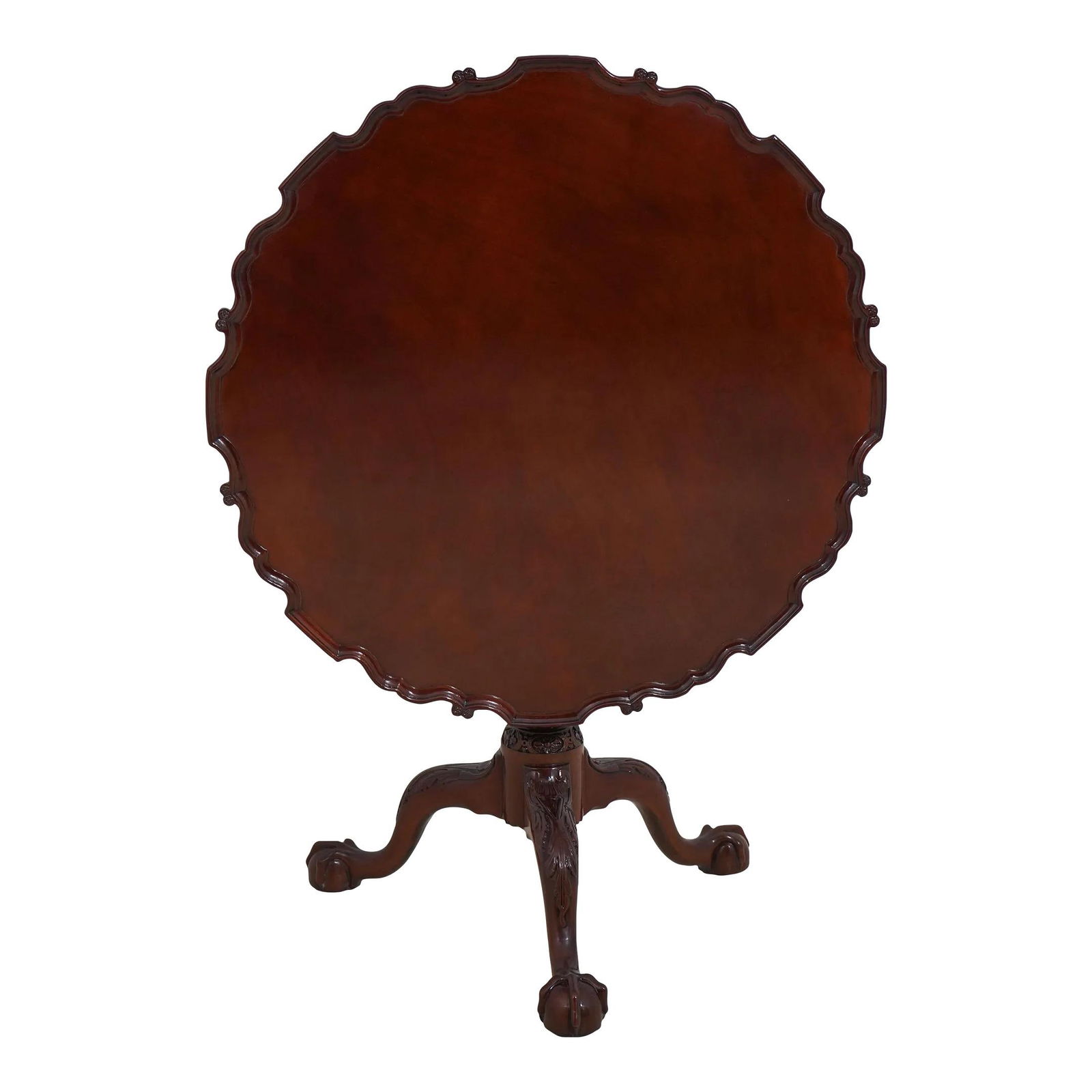 Kindel Winterthur Mahogany Tilt Top Table Chippendale Style 35x35x28.5 (1 of 10)