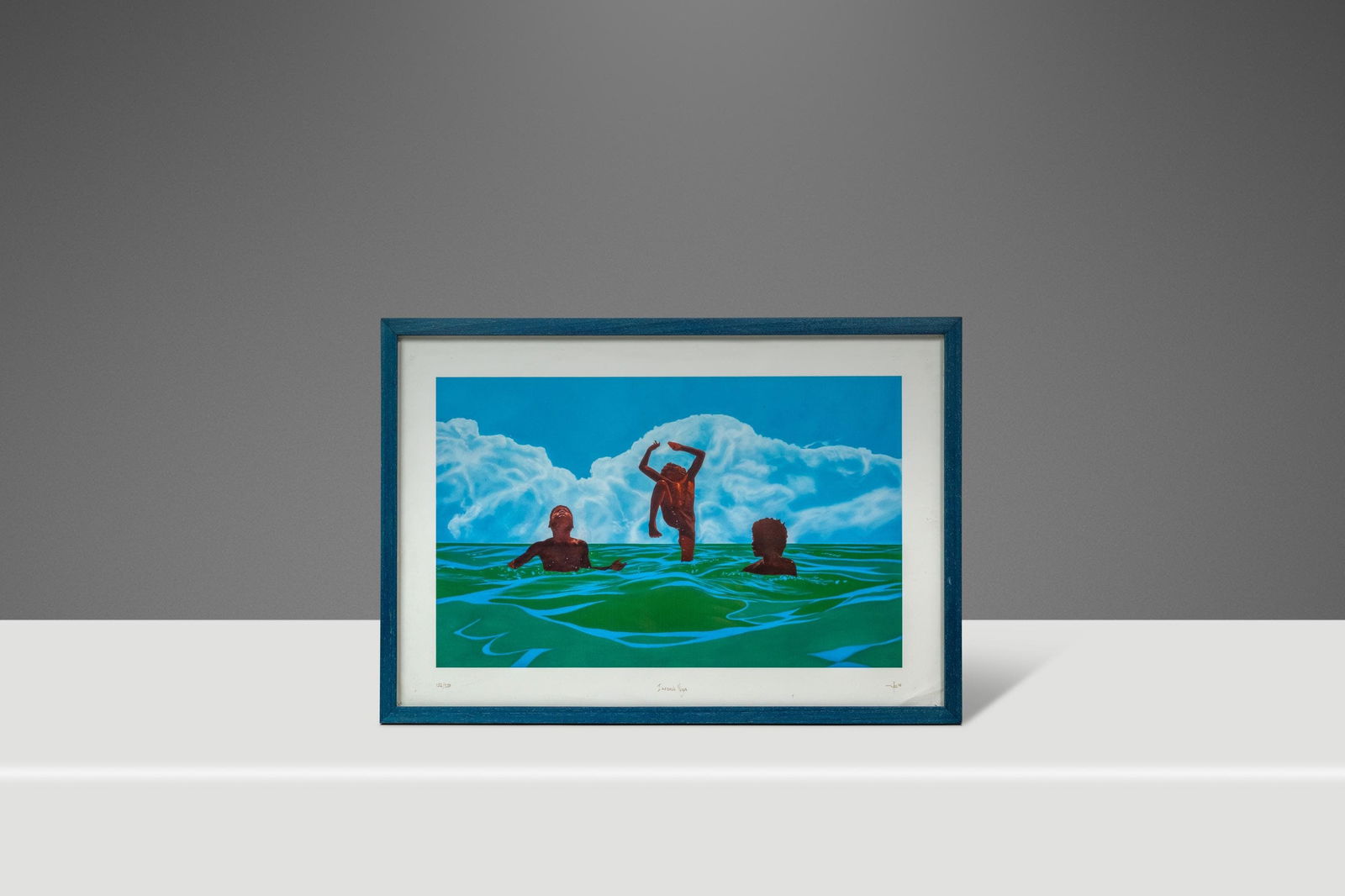 Limited Edition Signed Print Inocencia Negra by Mark Feijao Milligan II Framed 126/250: Limited Edition Signed Print Inocencia Negra by Mark Feijao Milligan II Framed 126/250 This limited edition print titled "Inocencia Negra" is numbered 126 out of 250 and is signed by the artist Mark F