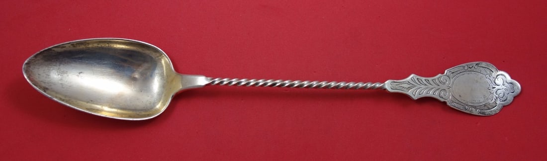 Vanderslice Twist Sterling Silver Serving Spoon 12.5 Inch Shreve: Vanderslice Twist Sterling Silver Serving Spoon 12.5 Inch Shreve This exquisite serving spoon, part of the Twist pattern by Vanderslice, showcases the timeless elegance of sterling silver craftsmanshi
