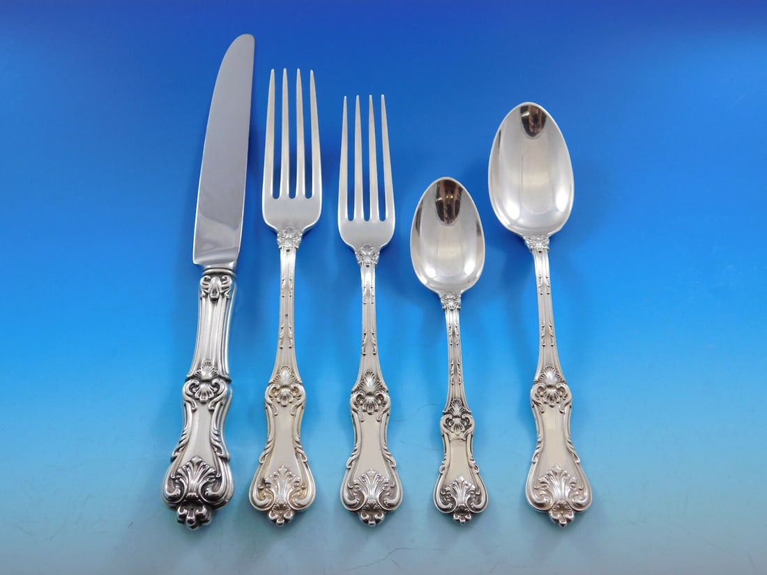 Frank Smith Federal Cotillion Sterling Silver Flatware Set 62 Pieces: Frank Smith Federal Cotillion Sterling Silver Flatware Set 62 Pieces Elevate your dining experience with this exquisite Federal Cotillion Sterling Silver Flatware Set by Frank Smith. Crafted between 1