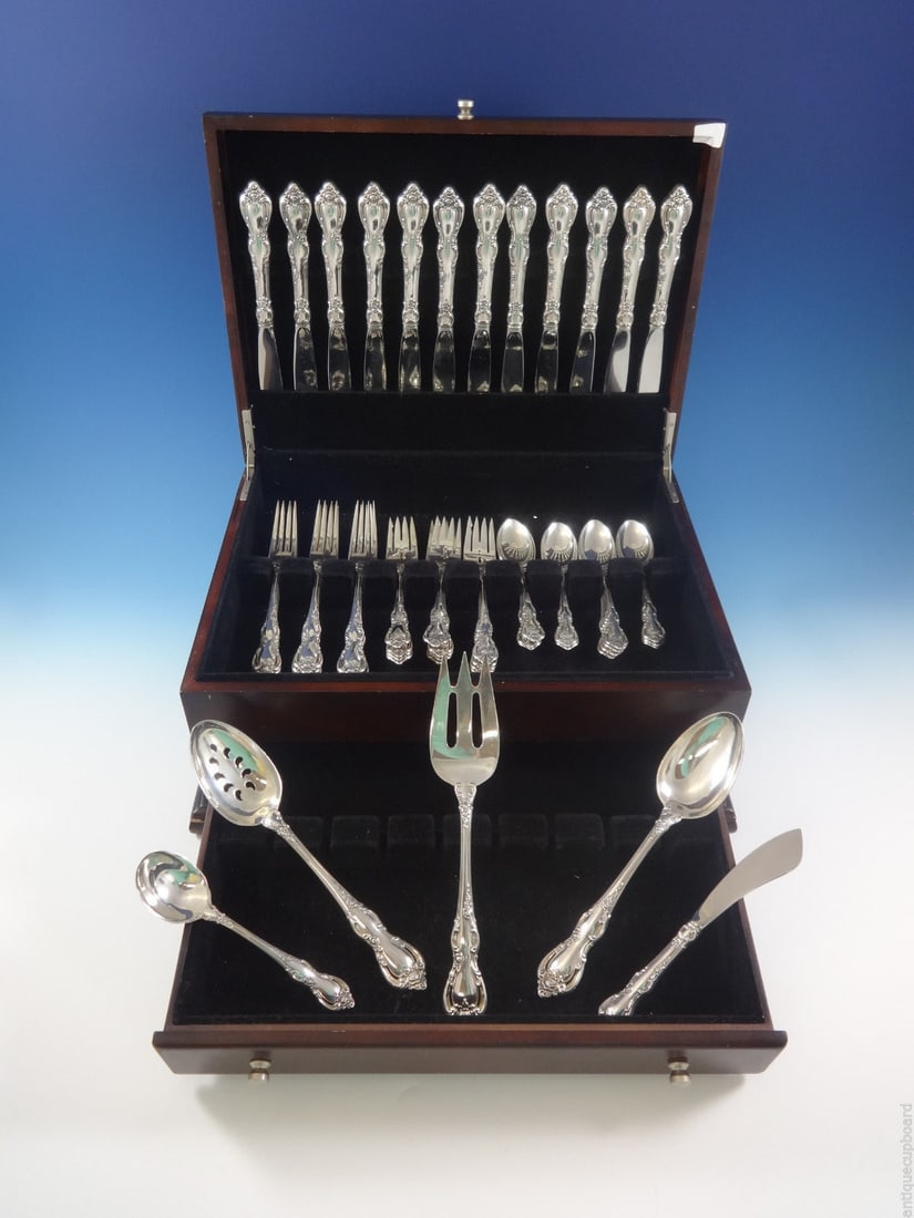Towle Spanish Provincial Sterling Silver Flatware Set 53 Pcs for 12 Service (1 of 8)