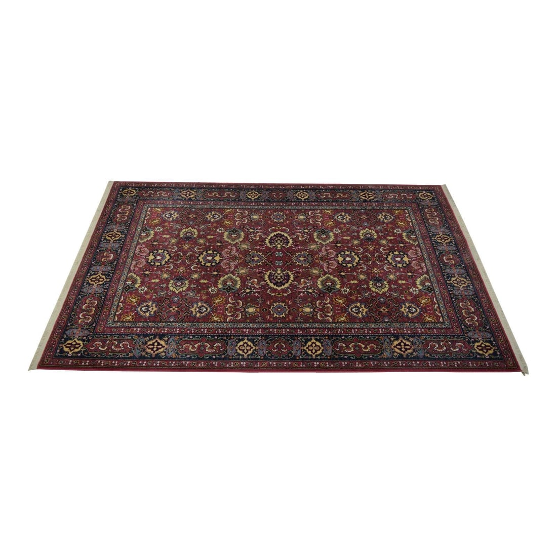 Karastan Colonial Williamsburg 6x8 Wool Rug Pattern 558 Red: Karastan Colonial Williamsburg 6x8 Wool Rug Pattern 558 Red Experience the elegance of the Karastan Colonial Williamsburg rug, a stunning piece approximately 30 years old. This high-quality rug featur