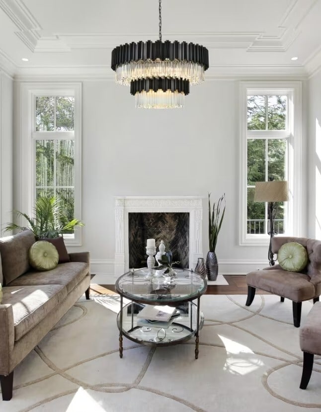 Elegant 40 Inch Black Crystal Chandelier 16 Light Modern Fixture: Elegant 40 Inch Black Crystal Chandelier 16 Light Modern Fixture Illuminate your space with this stunning Crystal Chandelier Light Fixture, designed for high-quality performance and modern elegance. T