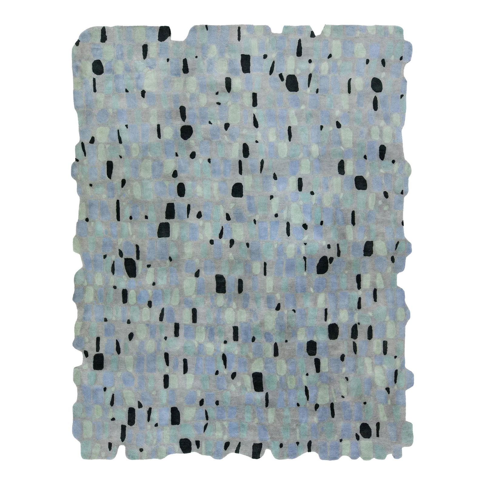 Modern Gray Wool Rug Abstract Pattern 8' x 10': Modern Gray Wool Rug Abstract Pattern 8' x 10' Transform your space with this stunning Gray Hand-Tufted Modern Wool Rug from the Laura Gottwald for Collection. Featuring a captivating abstract pattern