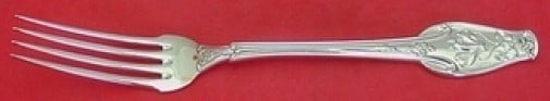 French Sterling Silver Dinner Fork 8 3/4" by Unknown: French Sterling Silver Dinner Fork 8 3/4" by Unknown This exquisite dinner fork is crafted from sterling silver, featuring the elegant French Sterling pattern by an unknown maker. Measuring 8 3/4 inch