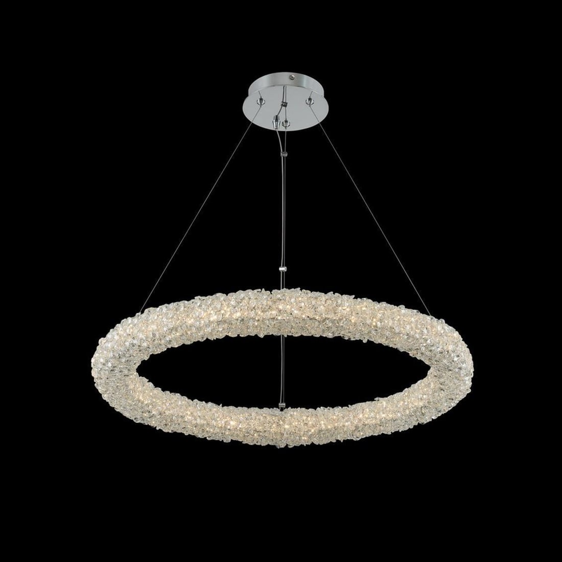 Kalco Lina Chrome LED Pendant Light with Firenze Crystal: Kalco Lina Chrome LED Pendant Light with Firenze Crystal Illuminate your space with the modern elegance of the Chrome Finish Lina LED Pendant Light. Crafted to order, this stunning pendant features a