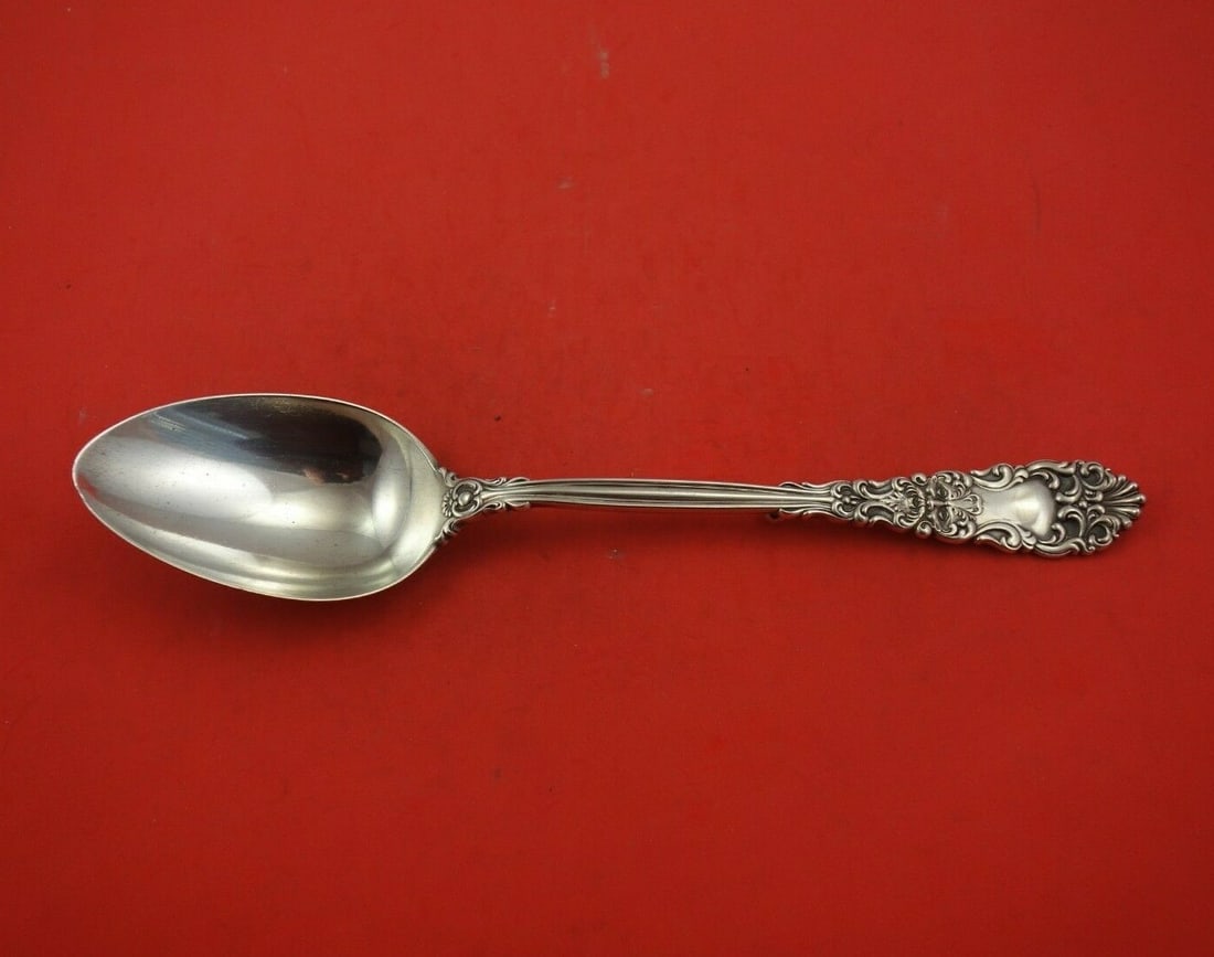 Dominick & Haff Renaissance Sterling Silver Stuffing Spoon 11 3/8": Dominick & Haff Renaissance Sterling Silver Stuffing Spoon 11 3/8" This exquisite Renaissance-style stuffing spoon by Dominick & Haff showcases the elegance of 19th-century craftsmanship. Made of high
