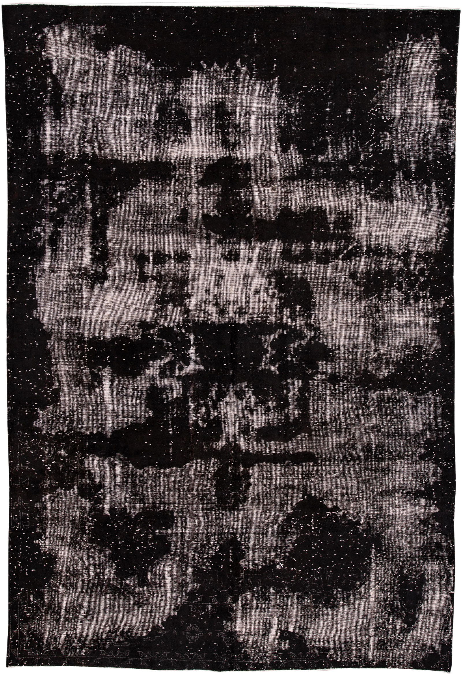 Vintage Mid 20th Century Turkish Wool Overdyed Rug 7'8" x 11'6": Vintage Mid 20th Century Turkish Wool Overdyed Rug 7'8" x 11'6" Explore the beauty of this Mid 20th Century Turkish Overdyed Rug, a hand-knotted vintage piece that showcases a stunning allover design.