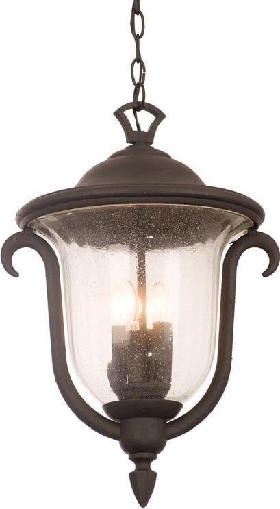 Gothic Santa Barbara Outdoor Lantern by Kalco 3-Light Dimmable: Gothic Santa Barbara Outdoor Lantern by Kalco 3-Light Dimmable Illuminate your outdoor space with the Gothic Elegance Santa Barbara Lantern. Crafted with a vintage-inspired design, this hanging lanter