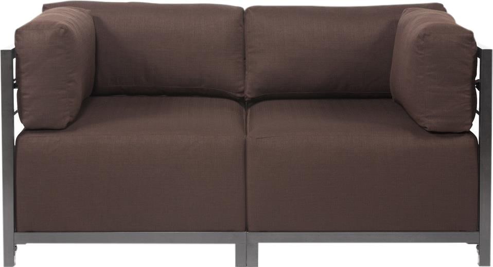 Howard Elliott Chocolate Brown Loveseat Transitional Style 100% Polyester: Howard Elliott Chocolate Brown Loveseat Transitional Style 100% Polyester Introducing a sophisticated Chocolate Brown Loveseat, perfect for enhancing your living space with elegant seating. This trans
