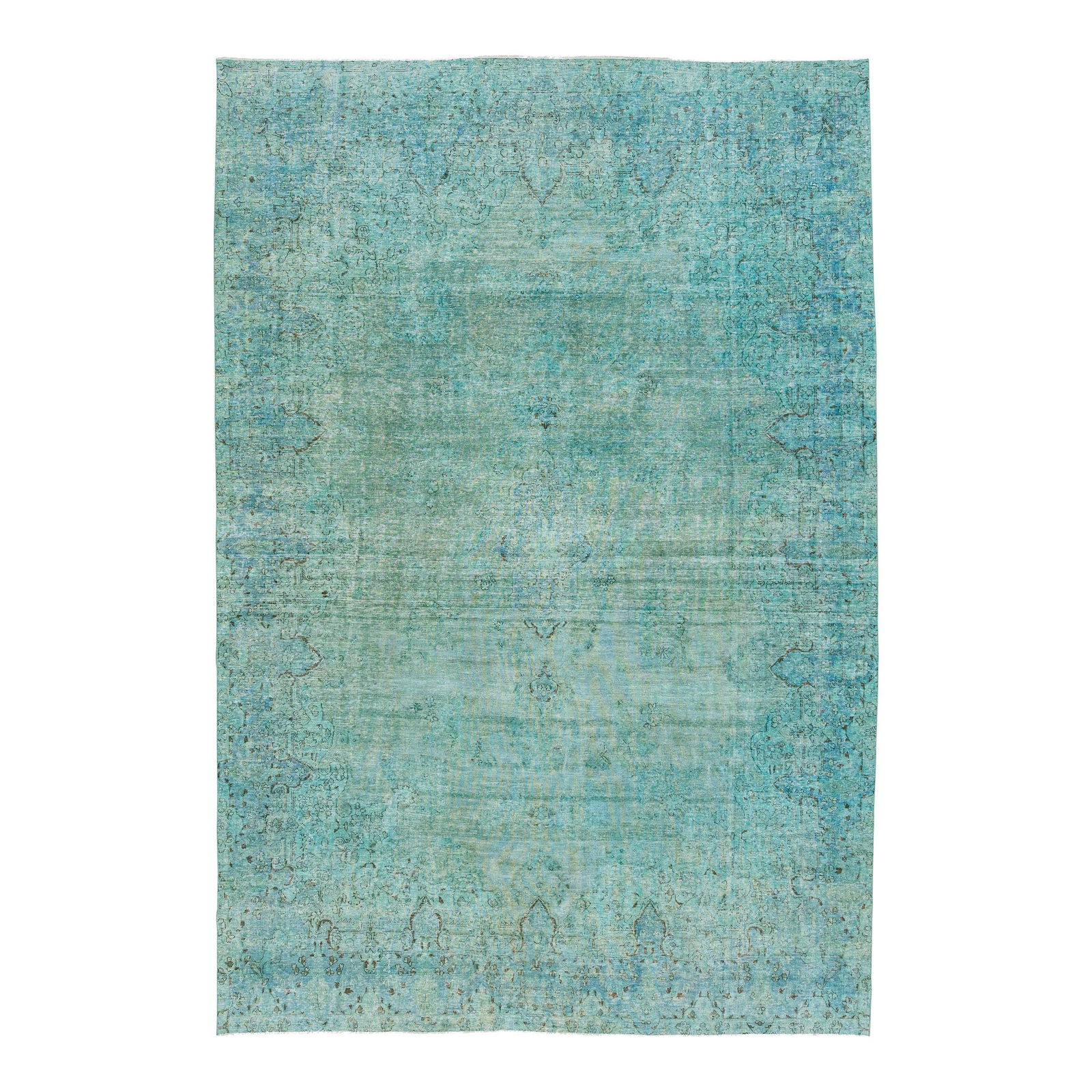 Antique Hand-Knotted Persian Wool Rug Turquoise Floral Design 8'9 x 12'10: Antique Hand-Knotted Persian Wool Rug Turquoise Floral Design 8'9 x 12'10 Transform your space with this stunning antique hand-knotted wool Persian rug, showcasing a vibrant Turquoise field. The intri