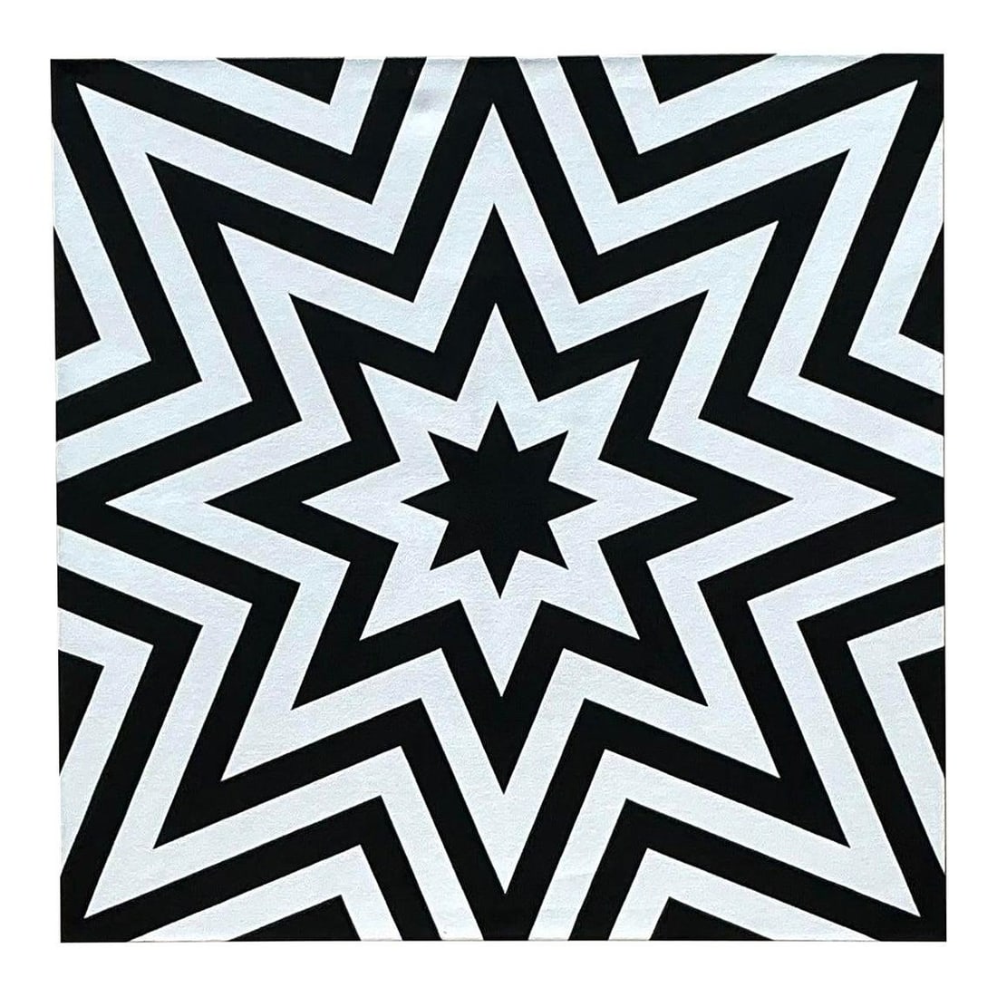 Vintage Geometric Abstract Oil Painting Black and White 36 Inch Canvas: Vintage Geometric Abstract Oil Painting Black and White 36 Inch Canvas Make a statement with this stunning vintage original oil painting, a prime example of geometric abstract art. Featuring a bold, m