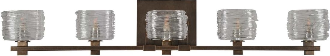 Kalco Clearwater 5-Light Bath Fixture Bronze Classic Style: Kalco Clearwater 5-Light Bath Fixture Bronze Classic Style Illuminate your bathroom with the Clearwater 5 Light Bath, featuring a vintage style bronze finish that adds a touch of elegance. Crafted wit
