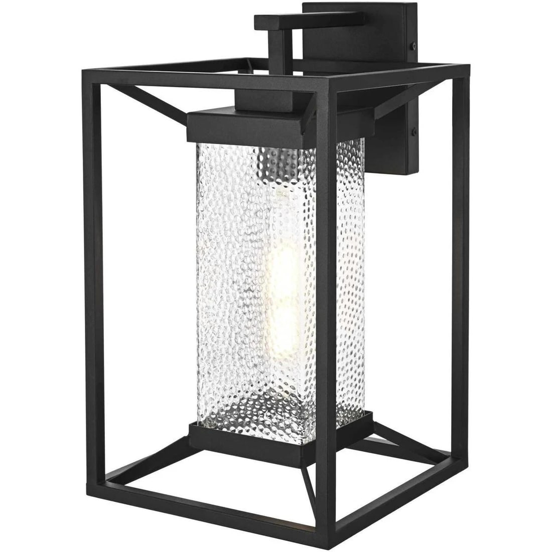 Elegant Lighting Willington 17 Inch Black Outdoor Wall Sconce with Seeded Glass: Elegant Lighting Willington 17 Inch Black Outdoor Wall Sconce with Seeded Glass Illuminate your outdoor spaces with this elegant 17-inch Outdoor Wall Sconce Light Fixture. Designed in a traditional st
