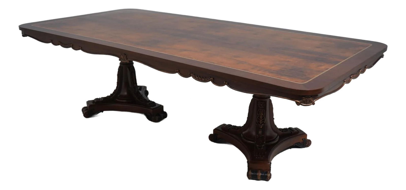 Majestic Regency Italian Mahogany Double Pedestal Dining Table (1 of 10)