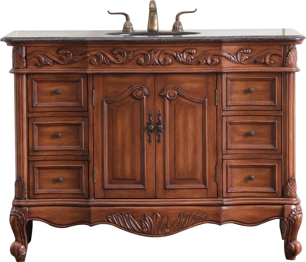 Elegant Lighting Timeless Teak Bathroom Vanity Set Solid Wood Finish: Elegant Lighting Timeless Teak Bathroom Vanity Set Solid Wood Finish Introducing the Timeless Teak Bathroom Vanity Set, a stunning piece designed in an antique or vintage style. This transitional-styl