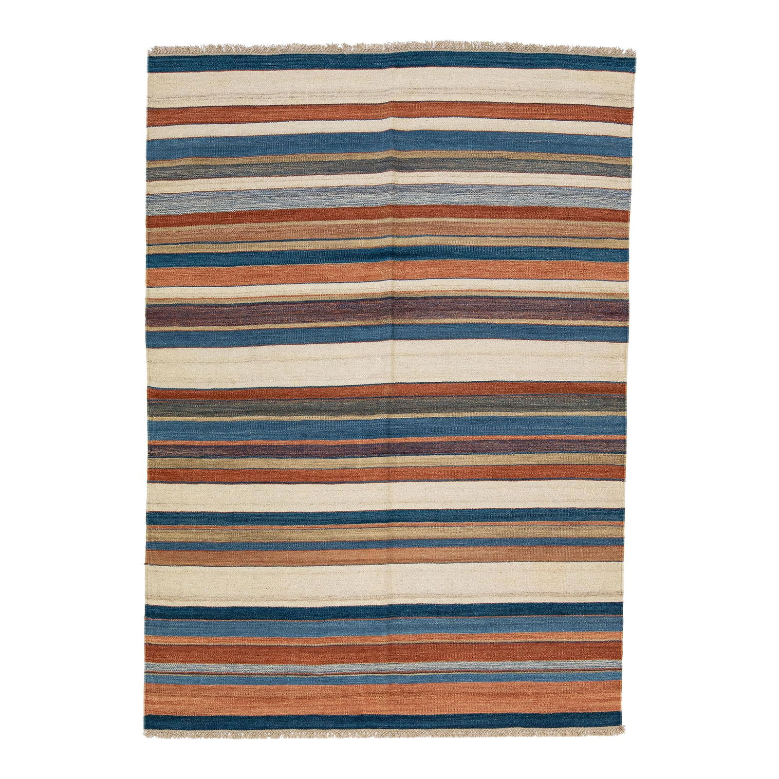 Modern Kilim Handmade Wool Rug Multicolor Geometric Design 5'8 x 7'10: Modern Kilim Handmade Wool Rug Multicolor Geometric Design 5'8 x 7'10 Enhance your space with this stunning Modern Kilim handmade wool rug. Featuring a vibrant multicolor design in an all-over geometr