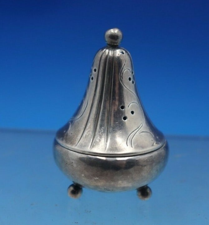 Georg Jensen Sterling Silver Pepper Shaker No 433 1 7/8 Inch: Georg Jensen Sterling Silver Pepper Shaker No 433 1 7/8 Inch This exquisite pepper shaker by Georg Jensen is crafted from high-quality sterling silver and is marked with the number 433. Standing at 1