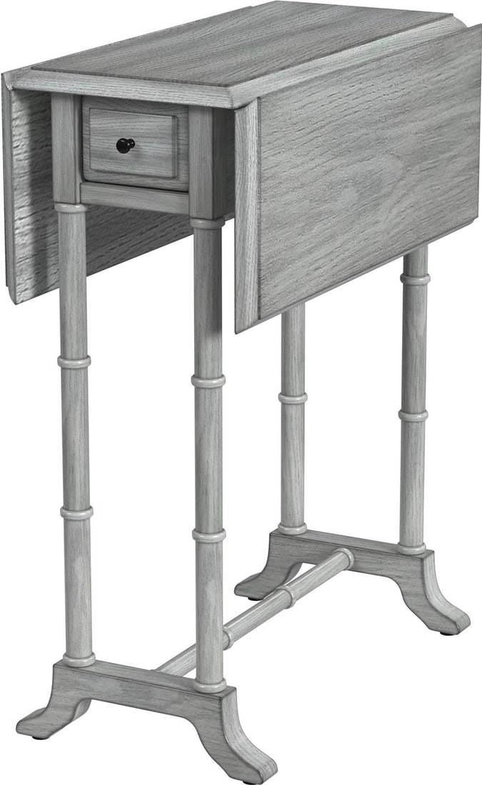 Butler Darrow End Table Powder Gray Cherry Veneer Rectangle: Butler Darrow End Table Powder Gray Cherry Veneer Rectangle The Darrow End Table in a Timeless Powder Gray finish combines elegance with functionality, making it a perfect addition to any living space