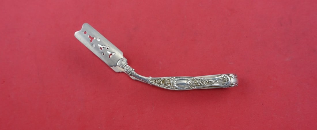 Whiting Hyperion Sterling Silver Individual Pierced Asparagus Tong 4": Whiting Hyperion Sterling Silver Individual Pierced Asparagus Tong 4" Elevate your dining experience with this exquisite individual Asparagus Tong from the Hyperion pattern by Whiting. Crafted from hi