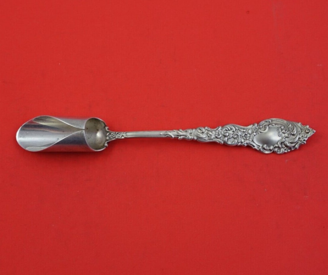 Unger Passaic Sterling Silver Cheese Scoop 7 3/4 Inch Serving Piece: Unger Passaic Sterling Silver Cheese Scoop 7 3/4 Inch Serving Piece Elevate your serving experience with this exquisite cheese scoop from the Passaic pattern by Unger. Crafted from high-quality sterli