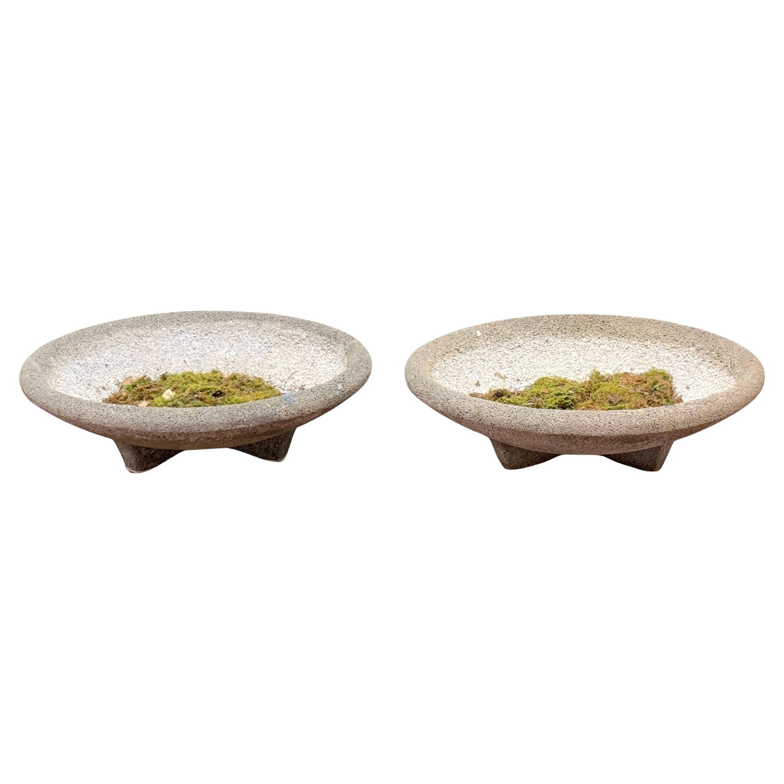 Set of Two Monumental French Cast Stone Modern Garden Planters Attributed to Willy Guhl: Set of Two Monumental French Cast Stone Modern Garden Planters Attributed to Willy Guhl This pair of monumental French cast stone garden planters, attributed to Willy Guhl and dating from circa 1955-1