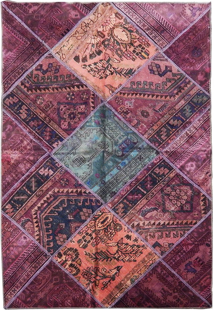 4' x 6.4' Multi-Color Antique Persian Patchwork Area Rug: 4' x 6.4' Multi-Color Antique Persian Patchwork Area Rug Free continental US Shipping Introducing the captivating 4' x 6' Multi-Color Antique Persian Patchwork Rug, a masterpiece that combines history