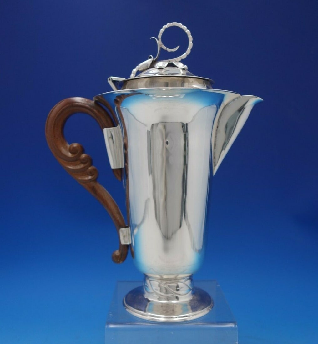 Louvre Silver Shop Blossom Mexican Sterling Silver 6pc Tea Set - 4