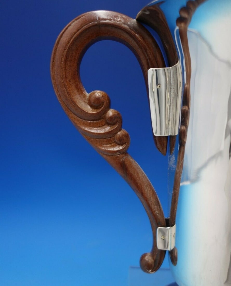 Louvre Silver Shop Blossom Mexican Sterling Silver 6pc Tea Set - 7