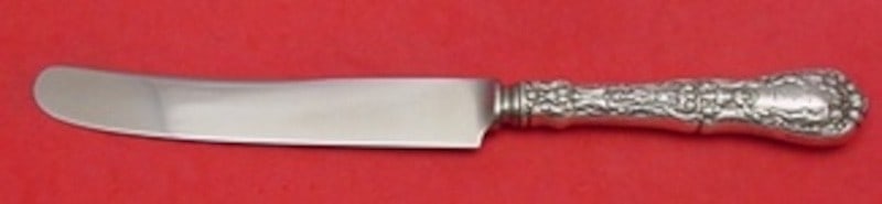 Sterling Silver Dinner Knife Paris Pattern by Gorham 9 3/4 Inch Old French: Sterling Silver Dinner Knife Paris Pattern by Gorham 9 3/4 Inch Old French This dinner knife features a sterling silver hollow handle and a stainless steel blade in the Old French style, part of the m