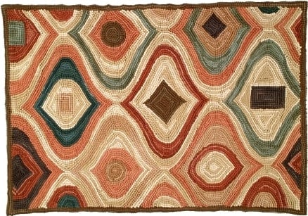 Eco-Friendly Hand-Hooked Cotton Rug 4x6 Early American Style (1 of 1)