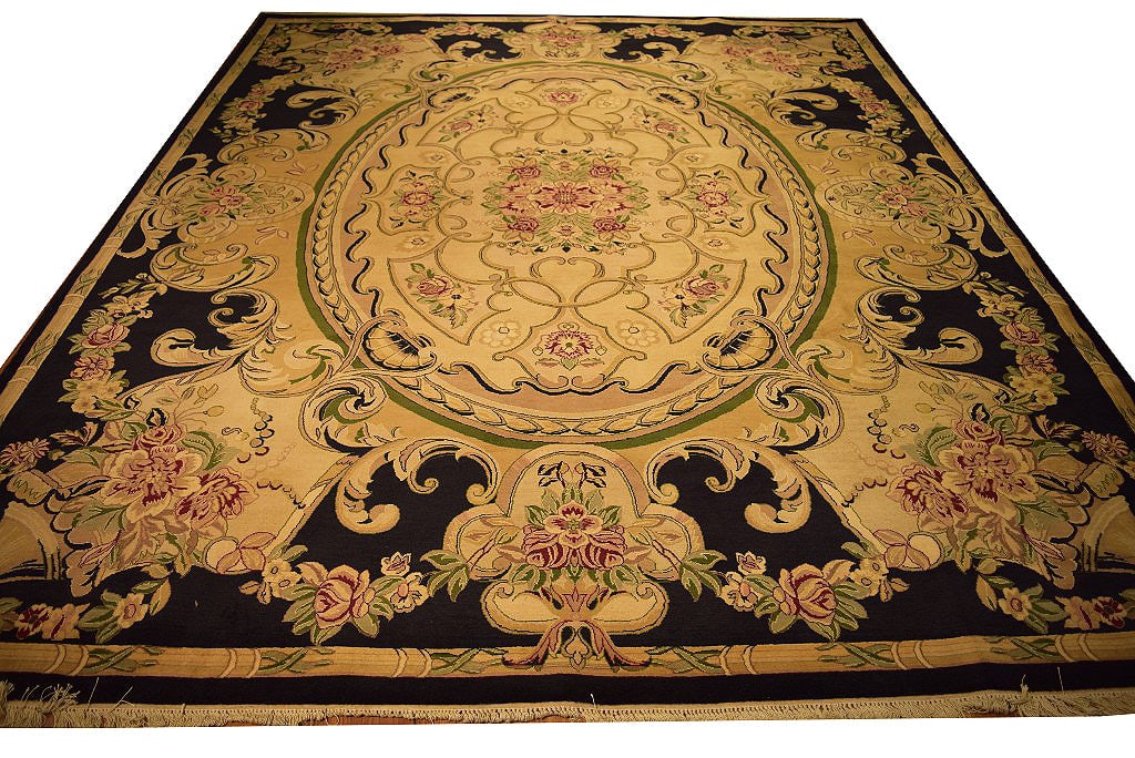 Elegant 8.3 x 10 Beige Needlepoint Area Rug: Elegant 8.3 x 10 Beige Needlepoint Area Rug Free continental US Shipping Enhance your living space with this elegant 8.3 x 10 beige needlepoint rug. This rug features a meticulous needlepoint design t