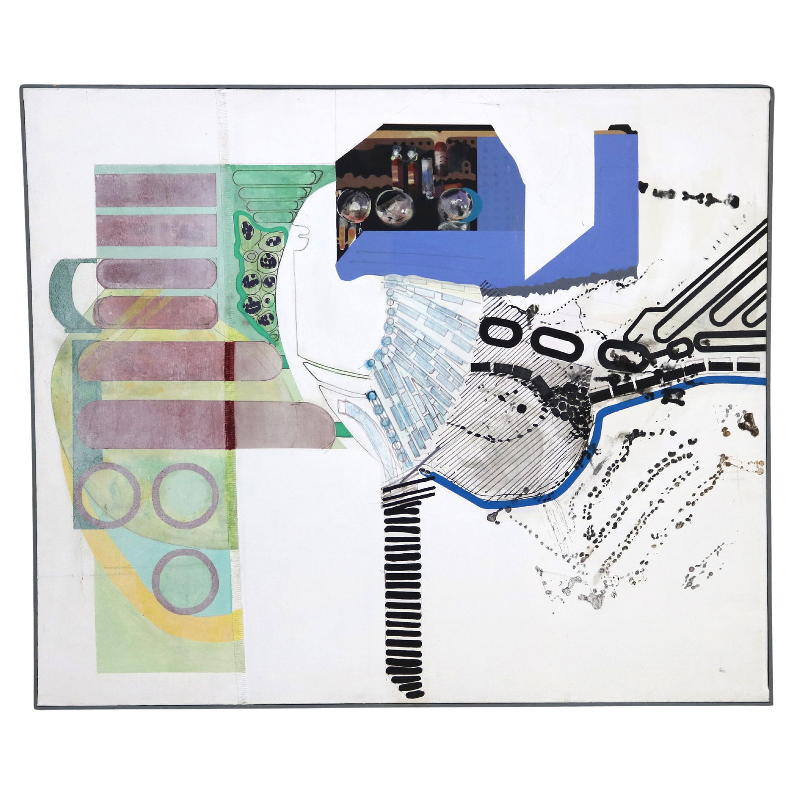 Large Abstract Impressionist Canvas Painting by Sharie Jones Circa 1968 (1 of 11)