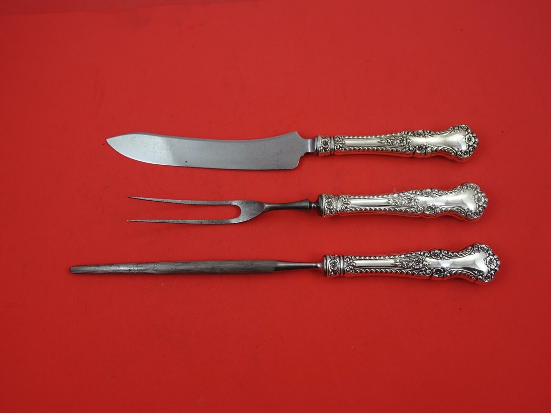 Gorham Cambridge Sterling Silver 3-Piece Steak Carving Set (1 of 2)