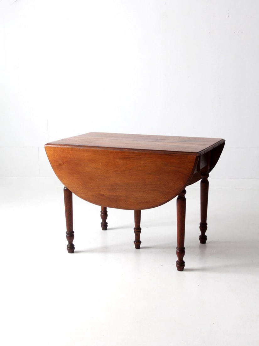 Antique Drop Leaf Table with 2 Extensions and 5 Turned Legs (1 of 18)