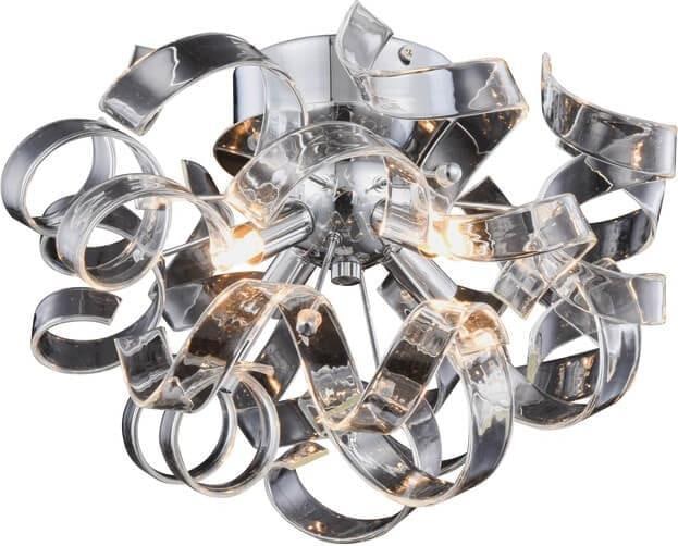 Elegant Lighting Contemporary Ritz 4-Light Chrome Flush Chandelier: Elegant Lighting Contemporary Ritz 4-Light Chrome Flush Chandelier Illuminate your space with the Contemporary Ritz 4-Light Flush Chandelier, featuring a sleek chrome finish that complements modern de