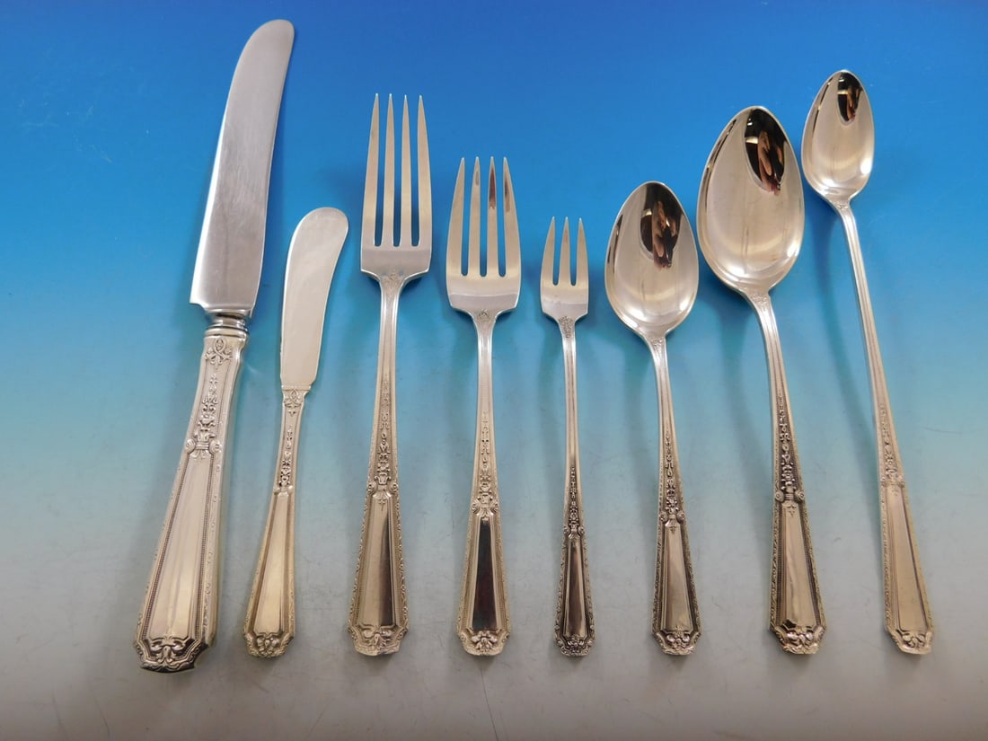 Towle Sterling Silver Louis XIV Flatware Set 110 Pieces for 12: Towle Sterling Silver Louis XIV Flatware Set 110 Pieces for 12 Enhance your dining experience with the Louis XIV by Towle Sterling Silver Flatware Set. This exquisite service for 12 includes a total o