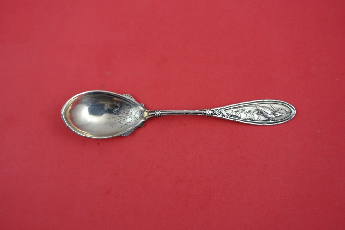 Whiting Japanese Sterling Silver Sugar Spoon 6 7/8 inches (1 of 2)