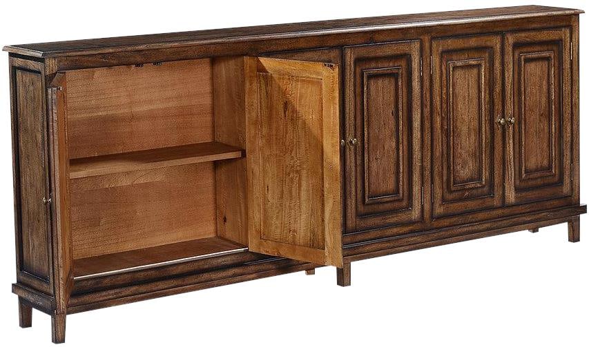 Barrington Rustic Pecan Sideboard Solid Mango French Style: Barrington Rustic Pecan Sideboard Solid Mango French Style The Elegant Barrington Sideboard exudes rustic charm while offering practical storage solutions for your dining or living space. Crafted from