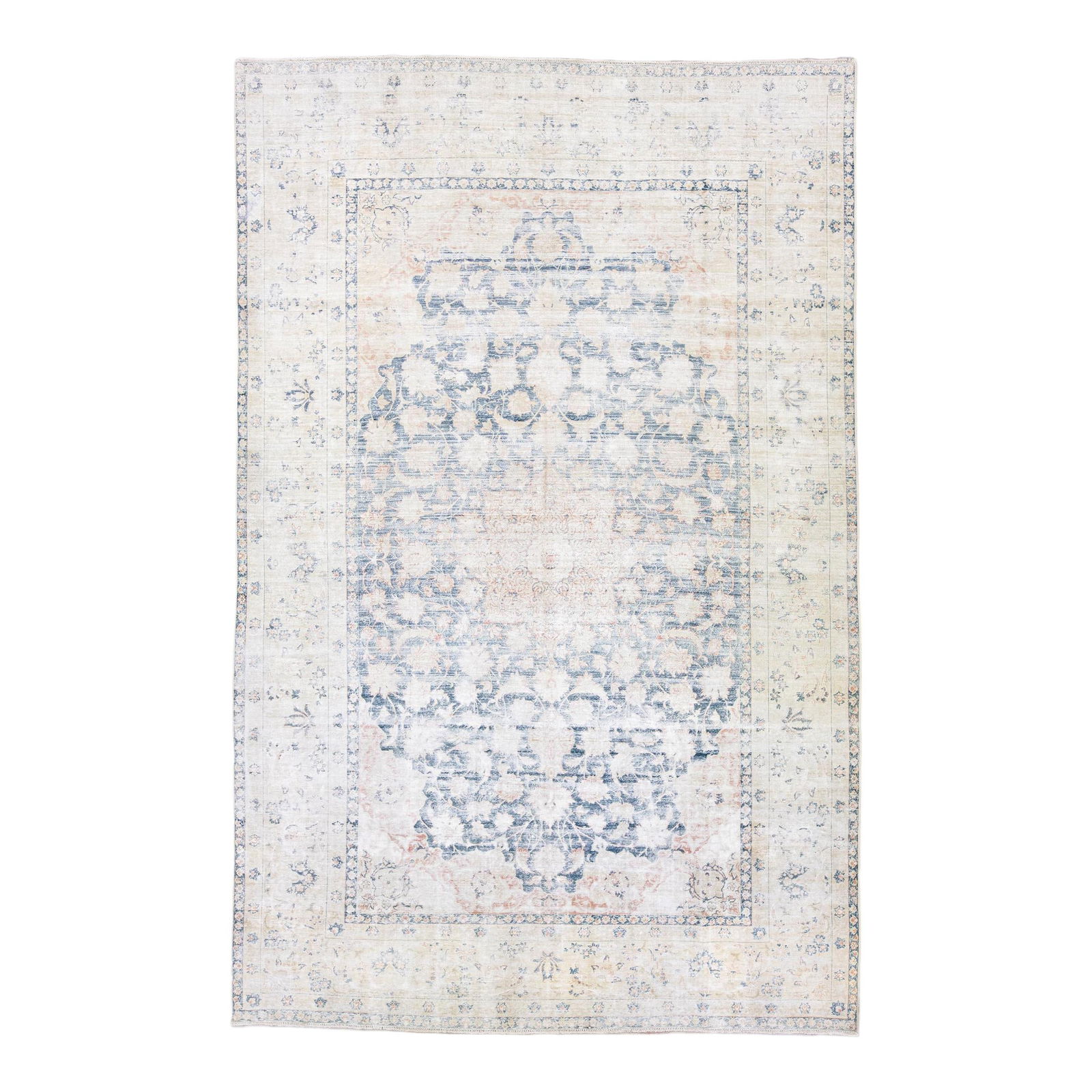 Antique Blue Tabriz Handmade Wool Rug 9'8 x 15'1 Medallion Design: Antique Blue Tabriz Handmade Wool Rug 9'8 x 15'1 Medallion Design Discover the elegance of this stunning antique Tabriz hand-knotted wool rug, featuring a captivating blue color field and an intricate