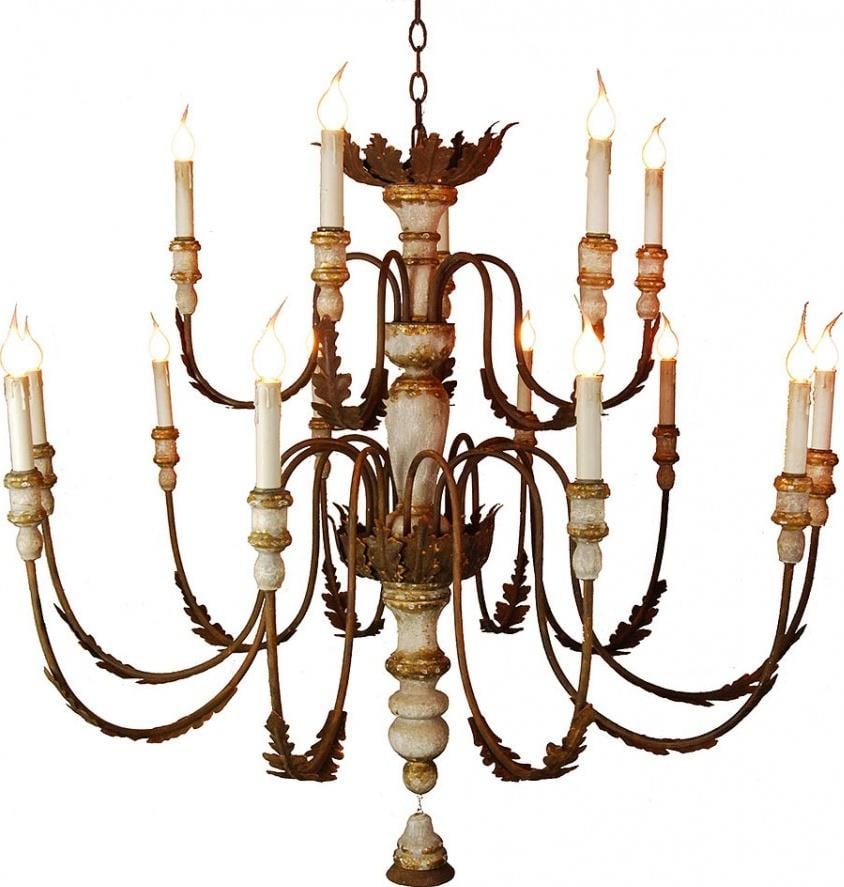 Provence Home Rustic Gray Bowl Chandelier 38H 42W Hand-Painted Metal: Provence Home Rustic Gray Bowl Chandelier 38H 42W Hand-Painted Metal Illuminate your space with this exquisite vintage-style rustic gray ceiling chandelier. Crafted in a charming antique design, this