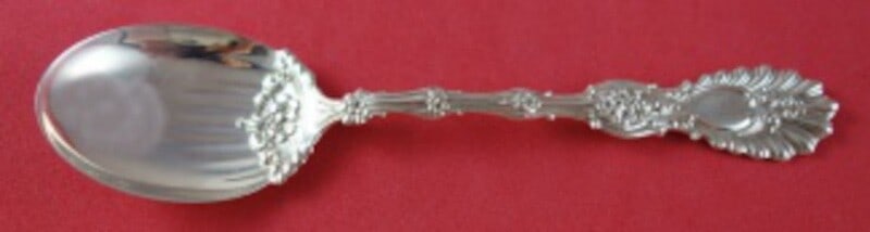 Whiting Radiant Sterling Silver Ice Cream Spoon Floral Design 5 1/8" (1 of 1)