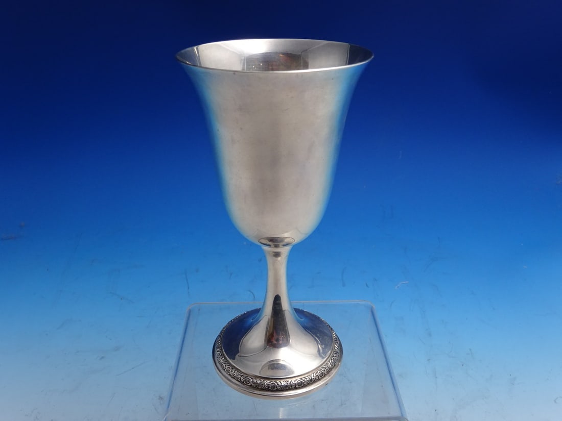Sterling Silver Water Goblet Prelude Pattern by International: Sterling Silver Water Goblet Prelude Pattern by International This is a sterling silver water goblet from the Prelude pattern by International Silver. The goblet is marked, free of monograms, and is i