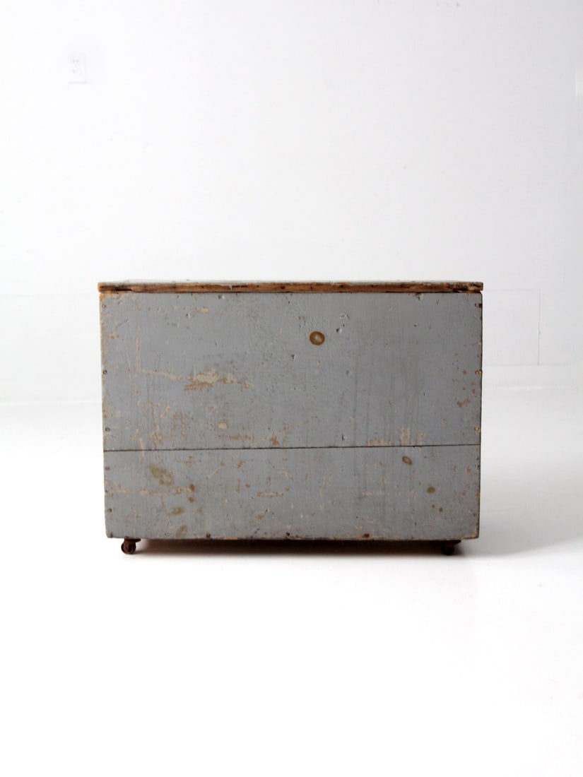 Vintage Industrial Wooden Storage Trunk on Casters (1 of 13)