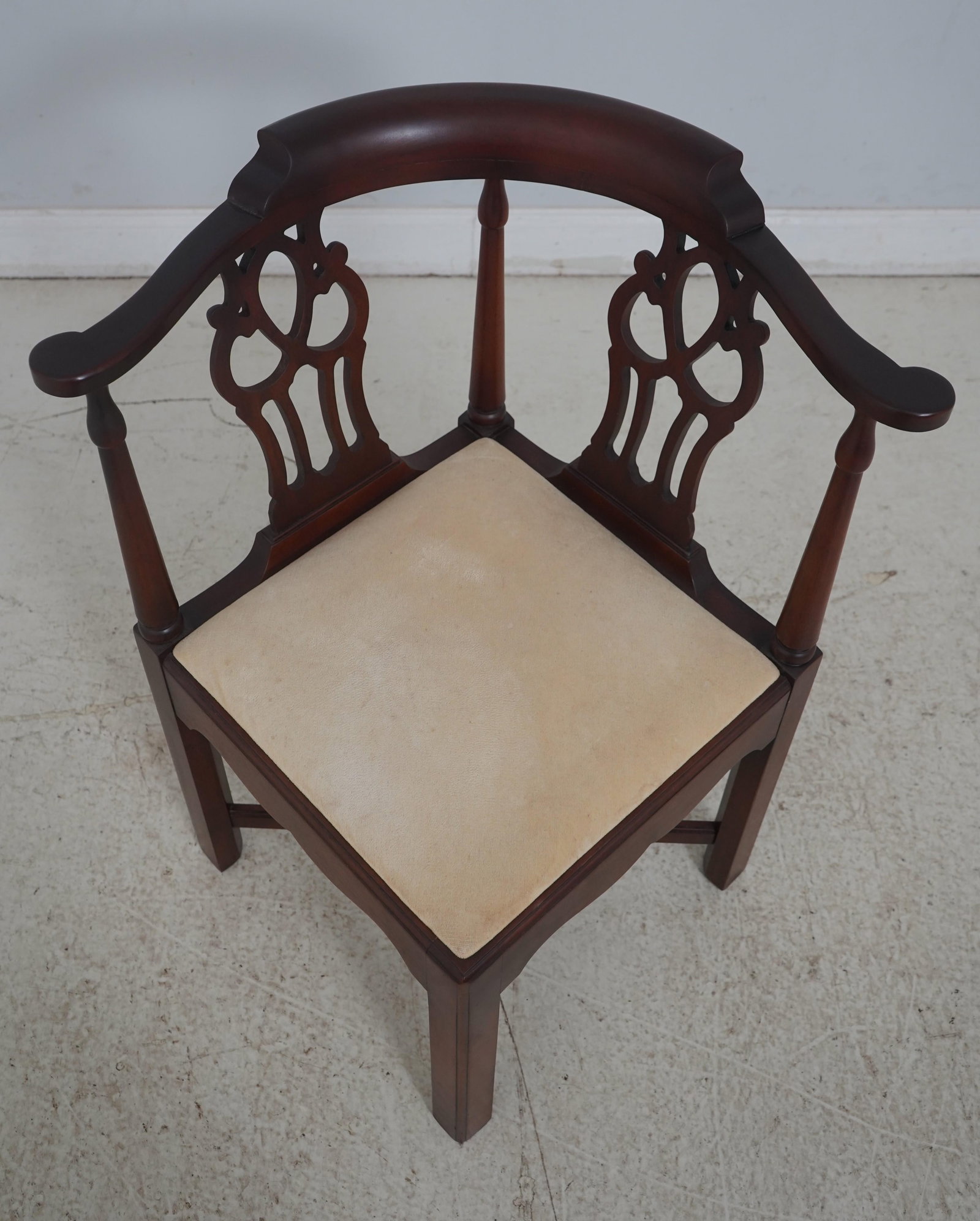 Elegant Matched Pair of Hickory Chair Chippendale Mahogany Corner Chairs - 2